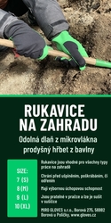 Rukavice na zahradu z mikrovlákna a bavlny leták