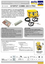 Spotovačka - bodovací stroj GYSPOT COMBI 230 E PRO Alu + ocel popis