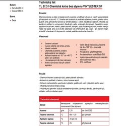 Chemická kotva VINYLESTER SF 74016BD, Den Braven 280ml list 2