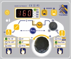 Svářečka - invertor Gysmi TIG 167 HF DC panel