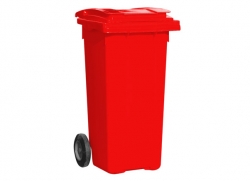 popelnice plast 240l červená