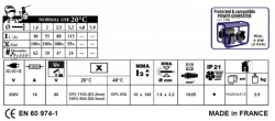 Svářečka - invertor Gysmi 130 P + sv.kabely + plastový box