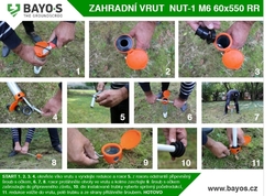 Zemní vrut BAYO.S Bayos NUT-1 M6 60×550 RR 52201