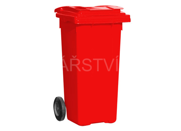 popelnice plast 240l červená